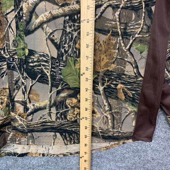 VINTAGE SECLUSION 3D CAMO LONG‎ SLEEVE POCKET BUTTON DOWN HUNTING SHIRT SIZE XL - Picture 5 of 6